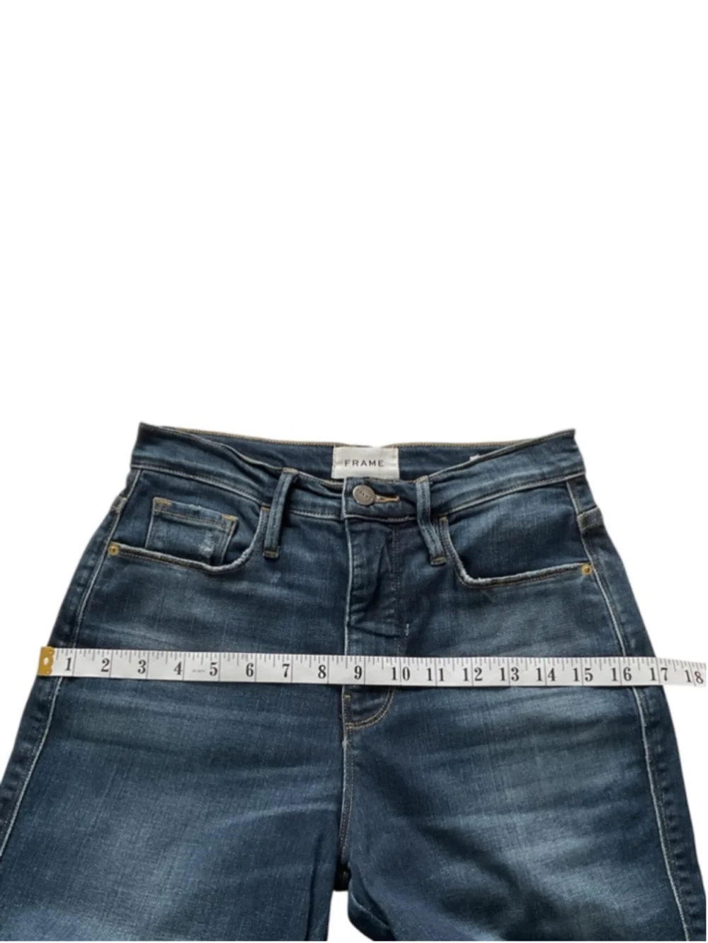Frame Le Sylvie Slender Straight Dark Blue Jeans, size 26 - Picture 8 of 10